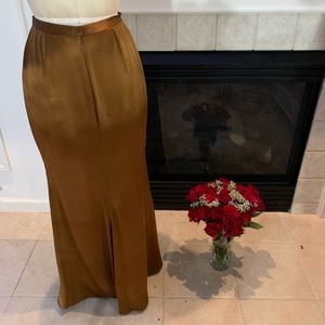Frank Agostino silk maxi skirt